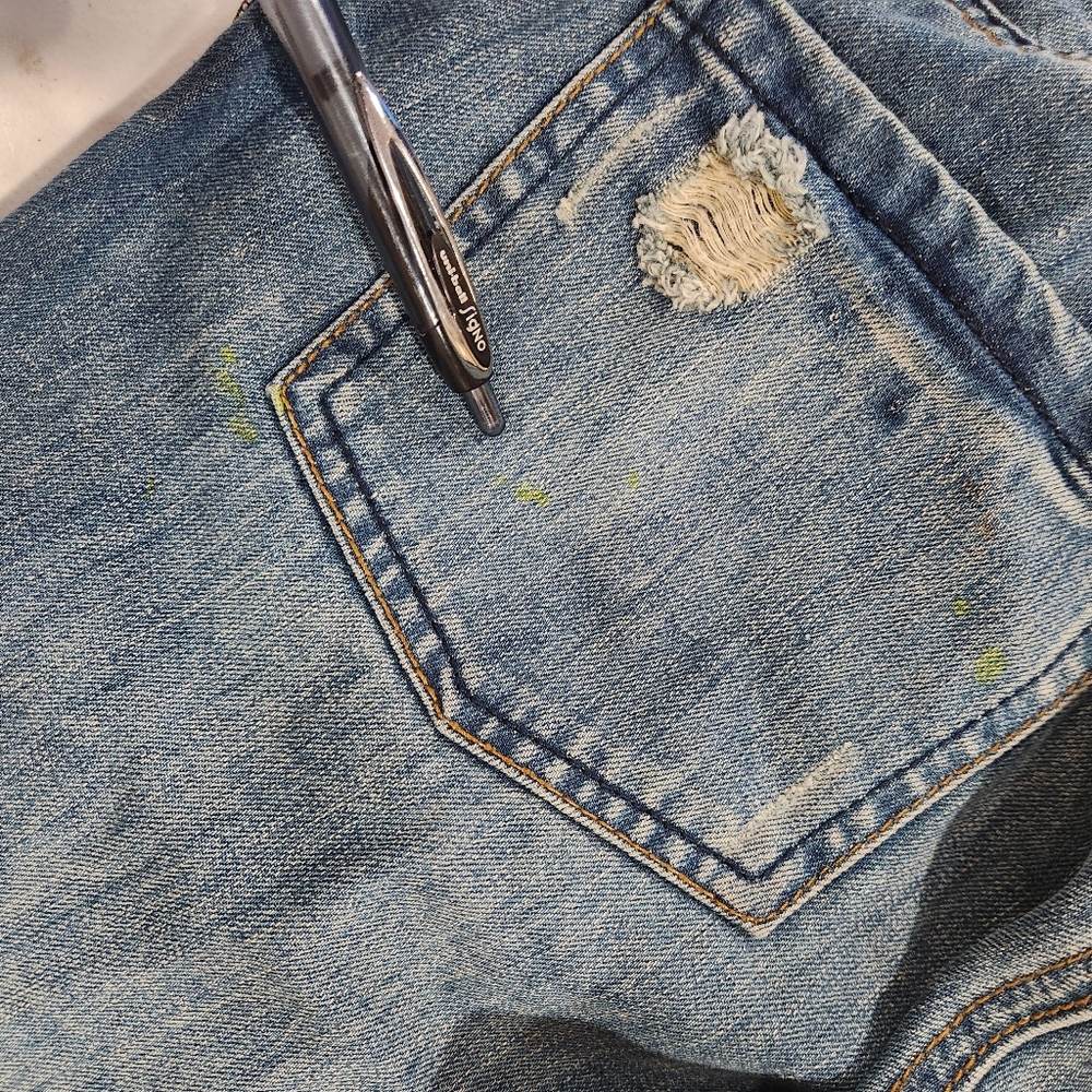 Y2k Desigual Embroidered Patch Work Low Rise Blue… - image 4